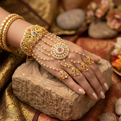 Bridal Rose Gold Haath Phool